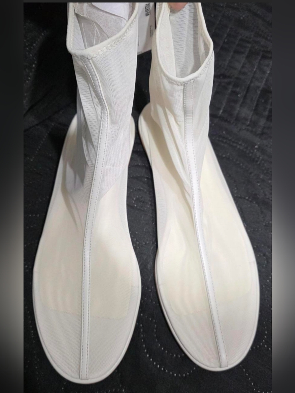 Mango Cream Stretch Sock Mules